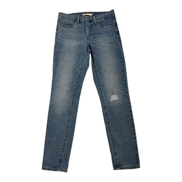 Levi's 311 Shaping Skinny Jeans Women Size 26 Light Wash Denim Mid Rise Stretch - Picture 1 of 4